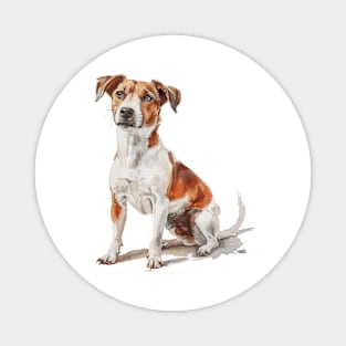 Jack Russell Terrier Watercolor Style Magnet